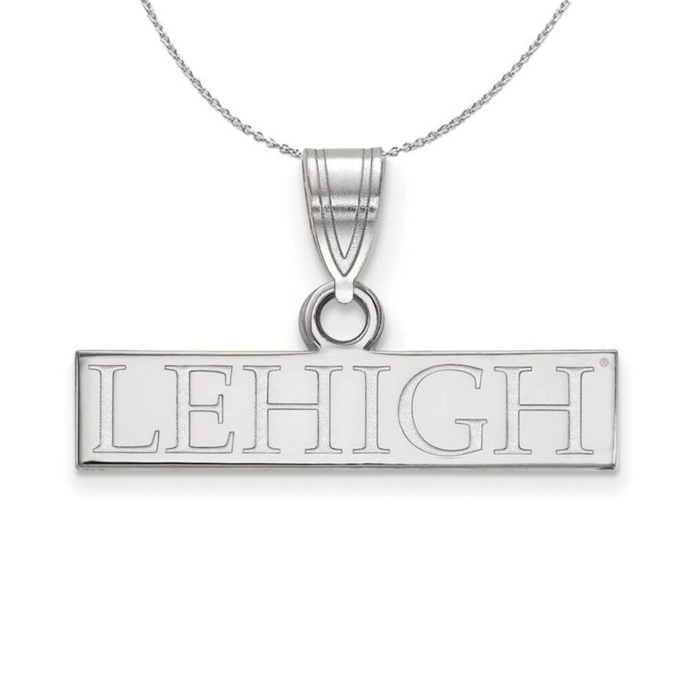 Sterling Silver Lehigh U Small Pendant Necklace - 24 Inch